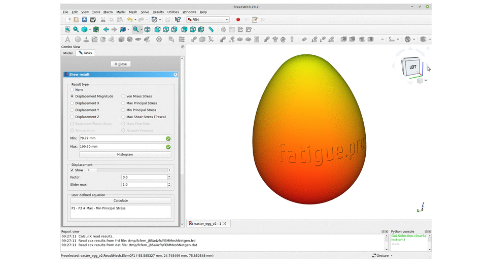 Rotating colorful Easter egg in FreeCAD